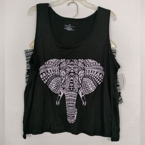 Bobbie Brooks Black and White Elephant Tank PJ Set
